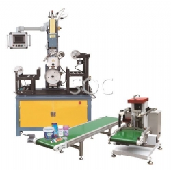 Automatic heat transfer machine for conical product